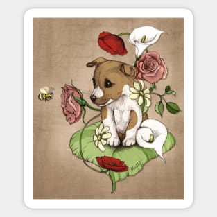 Puppy Posie Sticker